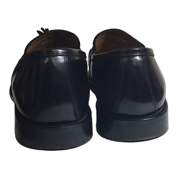Bostonian Leather Black Slip-on Loafers With Tassels  10.5 main image 4